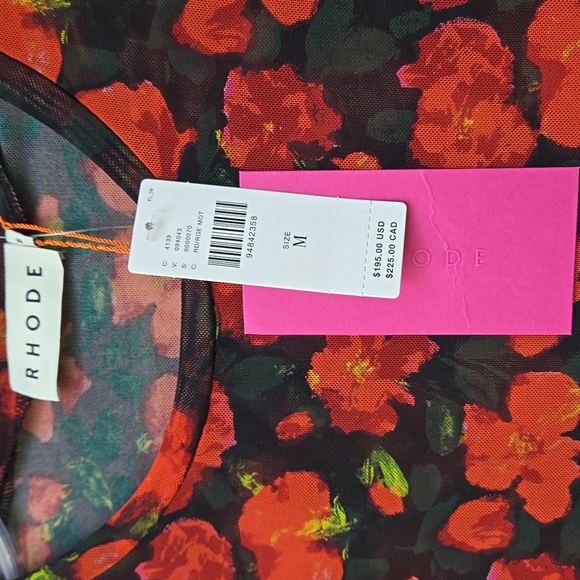 RHODE Florian Mesh Bodycon Top Size M NWT - Picture 4 of 6